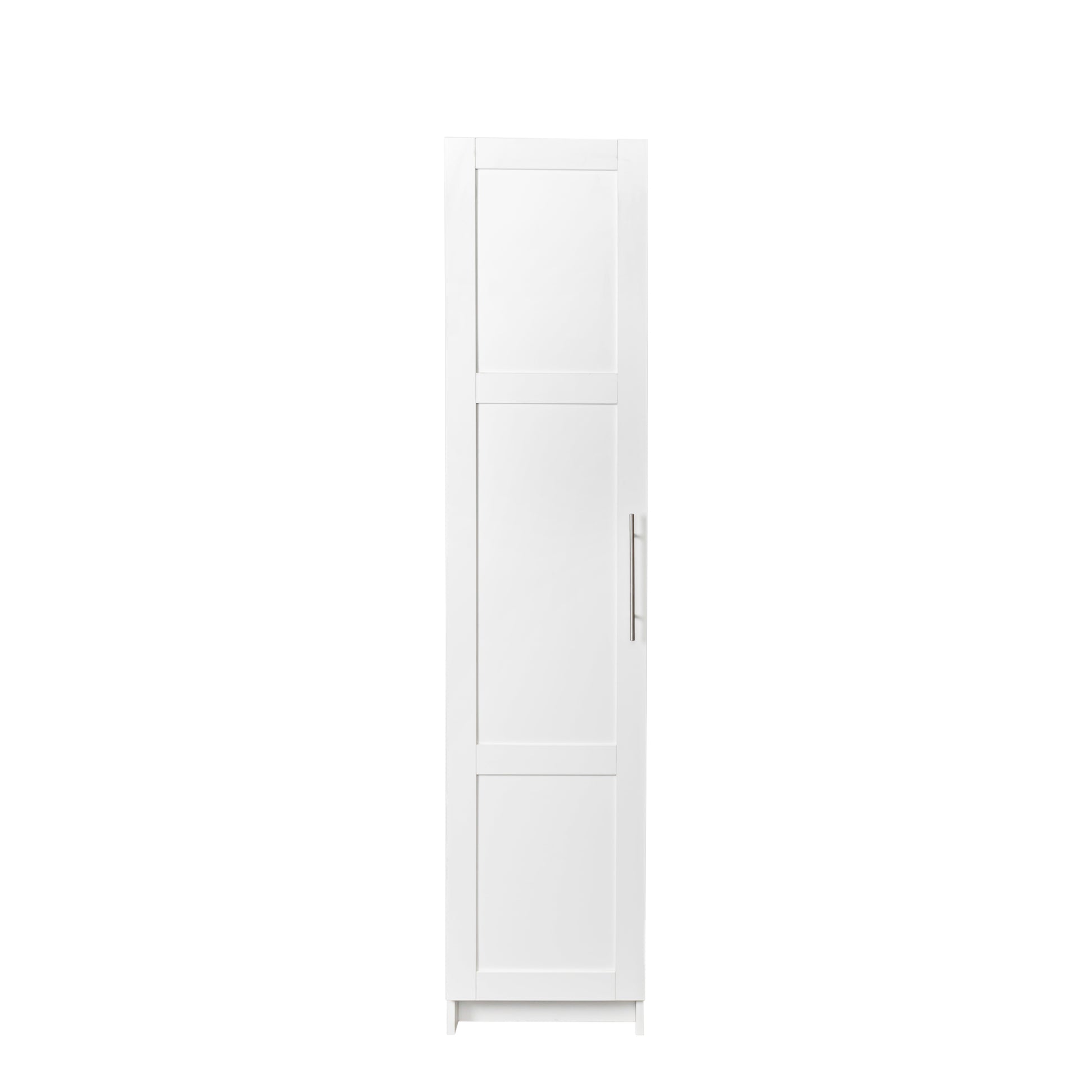 Stackable Wall Mounted Storage Cabinet, 15.75" D X 15.75" W X 70.87" H, White White Mdf