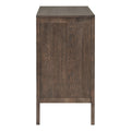 Storage Cabinet Sideboard Wooden Cabinet With 2 Metal Handles And 2 Doors For Hallway, Entryway, Living Room Espresso Mdf