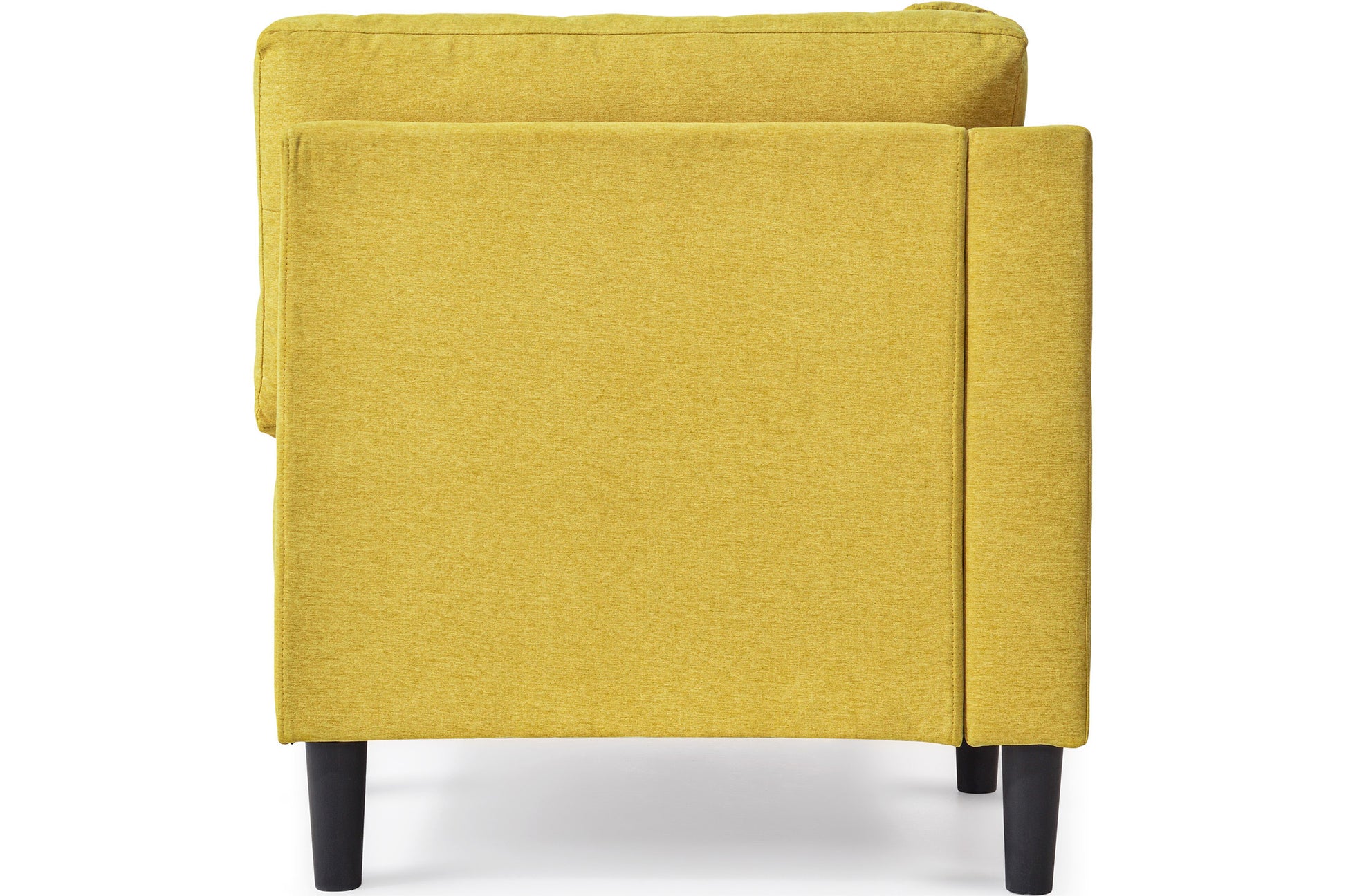 Video 65" Mid Century Modern Fabric Corner Lounge Chair, Upholstered Indoor Chaise Lounge For Bedroom,Office,Small Living Room & Apartment Yellow Fabric Fabric