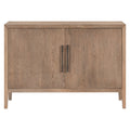 Storage Cabinet Sideboard Wooden Cabinet With 2 Metal Handles And 2 Doors For Hallway, Entryway, Living Room Beige Mdf