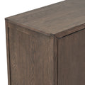 Storage Cabinet Sideboard Wooden Cabinet With 2 Metal Handles And 2 Doors For Hallway, Entryway, Living Room Espresso Mdf