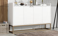 Modern Sideboard Elegant Buffet Cabinet With Large Storage Space For Dining Room, Entryway White White Particle Board