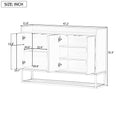 Modern Sideboard Elegant Buffet Cabinet With Large Storage Space For Dining Room, Entryway White White Particle Board