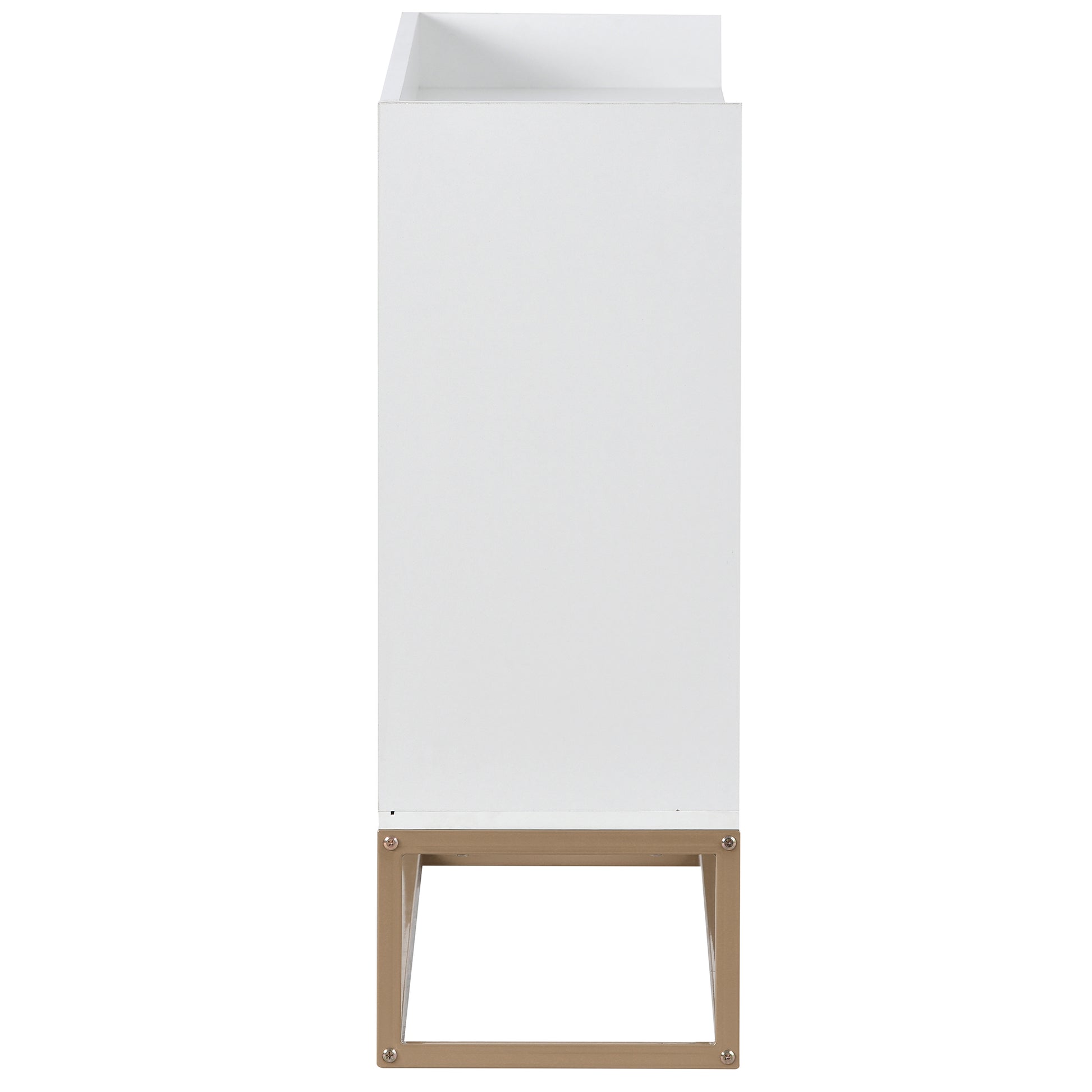 Modern Sideboard Elegant Buffet Cabinet With Large Storage Space For Dining Room, Entryway White White Particle Board