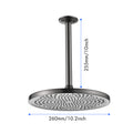 Shower Head High Pressure Rain Luxury Modern Look No Hassle Tool Less 1 Min Gunmetal Brass