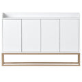 Modern Sideboard Elegant Buffet Cabinet With Large Storage Space For Dining Room, Entryway White White Particle Board