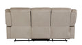 Transitional Microfiber Fabric Upholstered Sofa Beige Foam Fabric