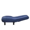 Single Sofa Reclining Chair Japanese Chair Lazy Sofa Tatami Balcony Reclining Chair Leisure Sofa Adjustable Chair Navy Blue Cotton Metal