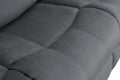 Transitional Microfiber Fabric Upholstered Sofa Gray Foam Fabric