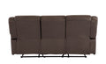 Transitional Microfiber Fabric Upholstered Sofa Brown Foam Fabric