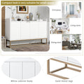 Modern Sideboard Elegant Buffet Cabinet With Large Storage Space For Dining Room, Entryway White White Particle Board