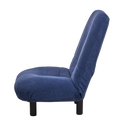 Single Sofa Reclining Chair Japanese Chair Lazy Sofa Tatami Balcony Reclining Chair Leisure Sofa Adjustable Chair Navy Blue Cotton Metal