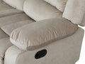 Transitional Microfiber Fabric Upholstered Loveseat Beige Foam Fabric