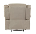 Transitional Microfiber Fabric Recliner Chair Beige Foam Fabric
