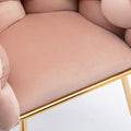 Luxury Modern Simple Leisure Velvet Single Sofa Chair Bedroom Lazy Person Household Dresser Stool Manicure Table Back Chair Pink Pink Velvet