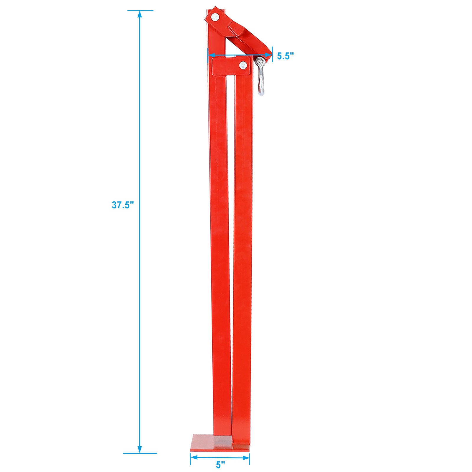 T Post Puller Fence Post Puller 36In ,For Round Fence Posts Red Steel