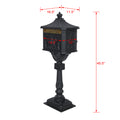 Cast Aluminum Mail Box,Postal Boxmailbox Color Black Black Aluminium