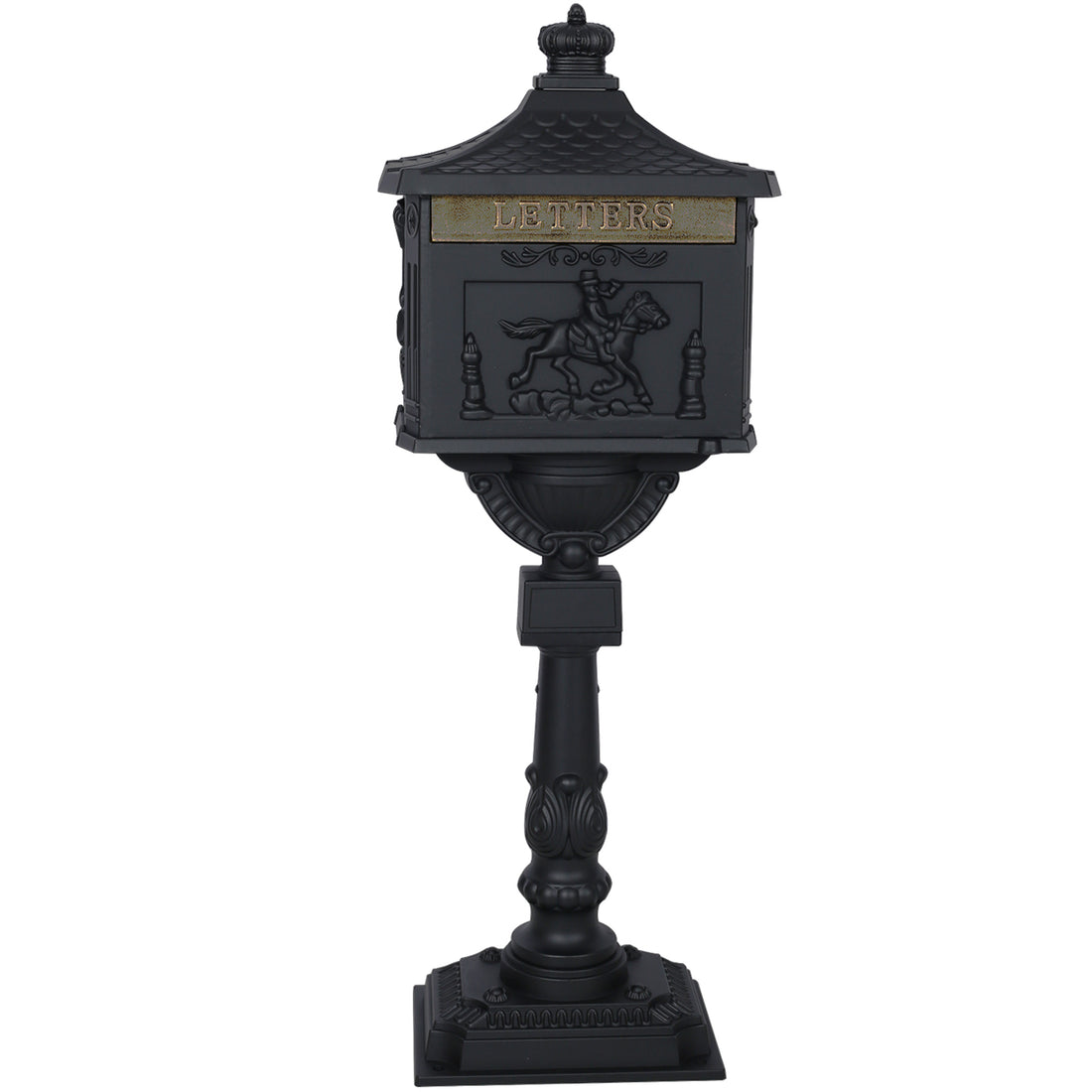 Cast Aluminum Mail Box,Postal Boxmailbox Color Black Black Aluminium