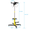 1660Lbs Transmission Jacks Quick Lift Dual Springhydraulic Transmission Jack 2 Stage Hydraulic W 360 For Car Lift 0.75 Ton Yellow Iron