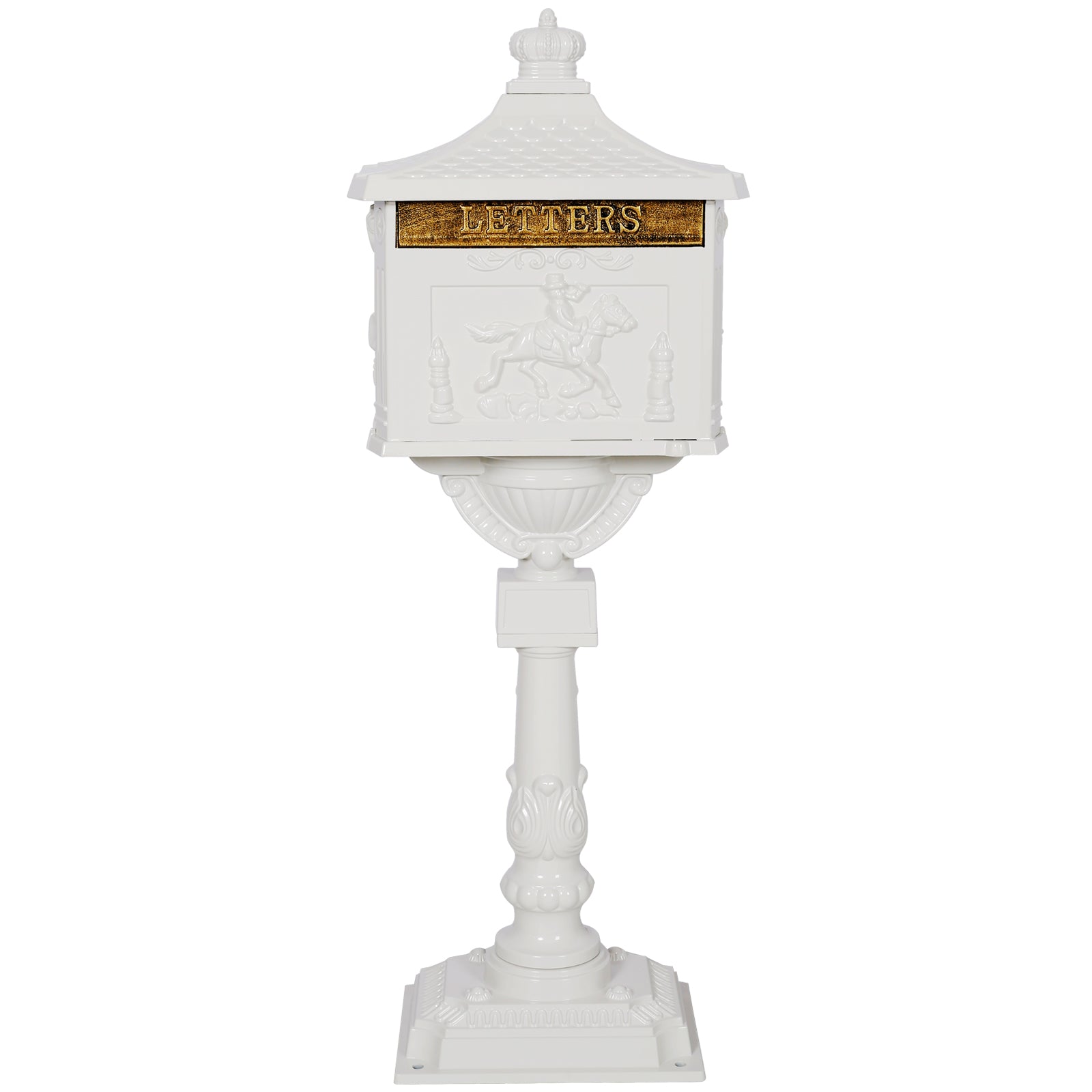 Cast Aluminum Mail Box,Postal Boxmailbox Color White White Aluminium