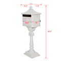 Cast Aluminum Mail Box,Postal Boxmailbox Color White White Aluminium