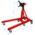 Engine Stand,Vehicle Engine Block Stand,Folding Stand,Steel Ratating Head 2000Lbs Red Steel