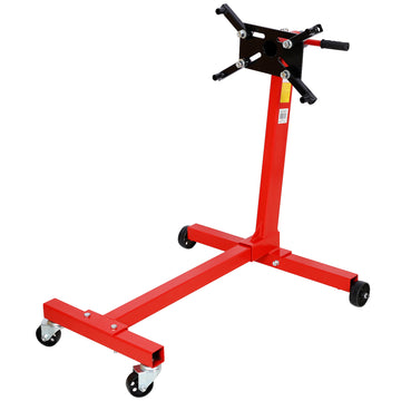 Engine Stand,Vehicle Engine Block Stand,Folding Stand,Steel Ratating Head 1000Lbs Red Steel