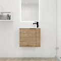 Bathroom Vanity With Sink 22 Inch For Small Bathroom,Floating Bathroom Vanity With Soft Close Door,Small Bathroom Vanity With Sink, 22X13 Kd Packing Imitative Oak 1 Soft Close Doors Bathroom Wall Mounted Modern Plywood Plywood