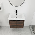 Bathroom Cabinet With Sink,Soft Close Doors,Float california walnut-2-bathroom-wall