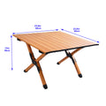 Portable Picnic Table, Rollable Aluminum Alloy Table Top With Folding Solid X Shaped Frame Zb1001Mw Brown White Aluminium Alloy