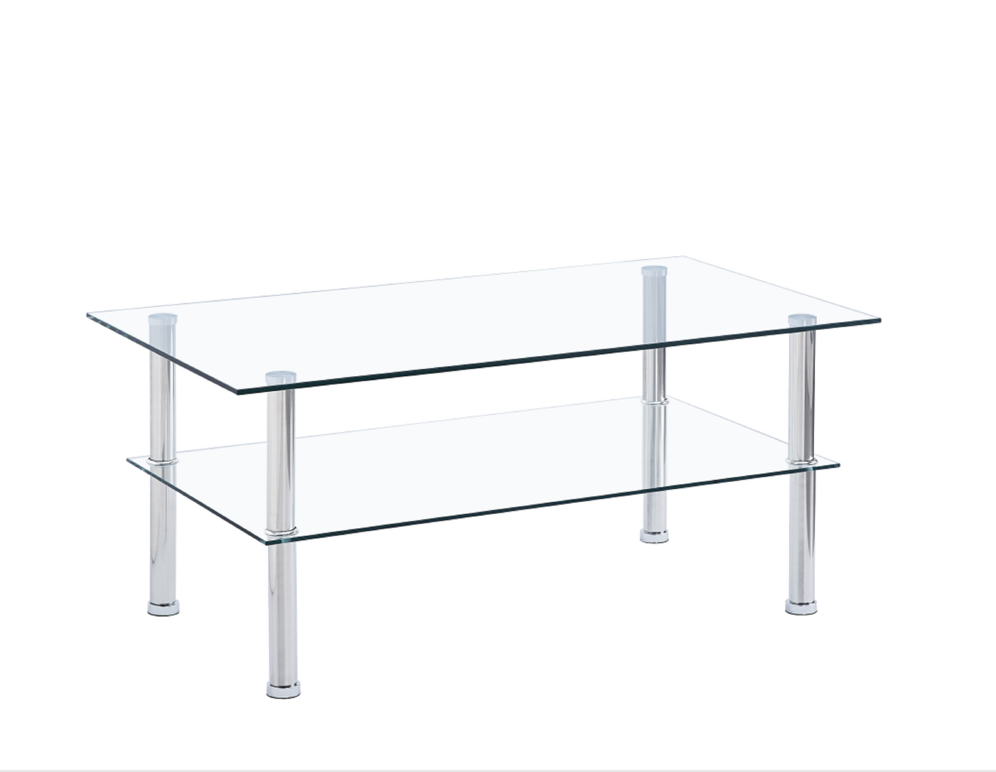 Clear Clear Glass Coffee Table, Tempered Glass Coffee Table For Living Room Transparent Glass