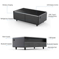 Modern Smart Coffee Table with Built in Fridge black-primary living space-coffee & end