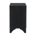 Glamourous Peal Black Metallic Finish 1Pc Nightstand Of 2X Drawers Faux Crystal Handles Modern Bedroom Wooden Furniture Black 2 Drawers Bedroom Modern Solid Wood