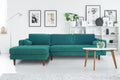 Anderson Laf Sectional Turquoise Blue Upholstered