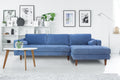 Anderson Raf Sectional Denim Blue Blue Upholstered