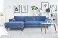 Anderson Laf Sectional Denim Blue Blue Upholstered