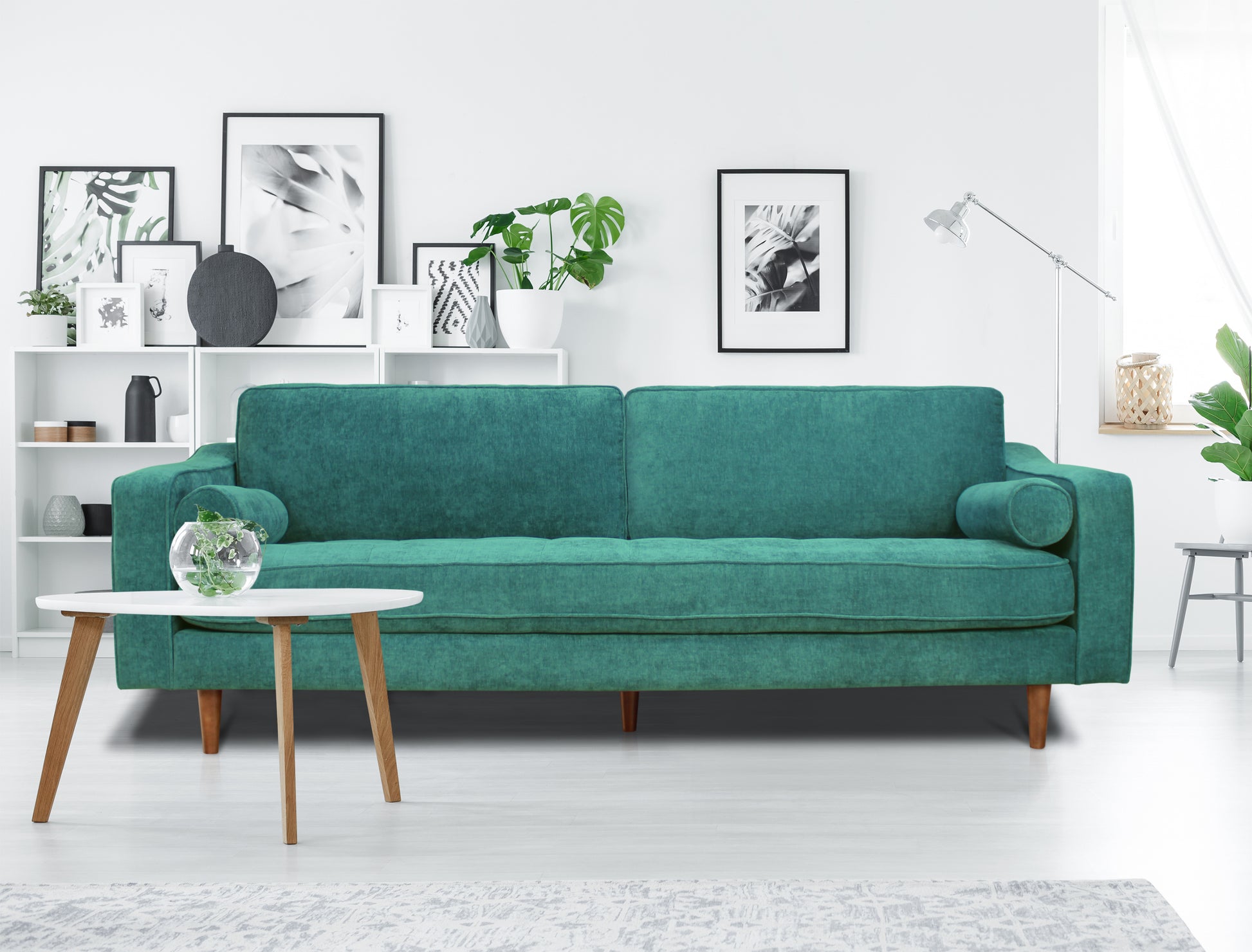 Anderson Sofa Turquoise Green Upholstered