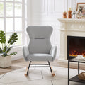 Grey Velvet Rocking Chair Grey Foam Metal