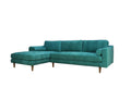 Anderson Laf Sectional Turquoise Blue Upholstered