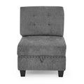 U Shape Modular Sectional Sofa,Diy Combination,Includes Four Single Chair And Two Corner,Grey Chenille Grey Chenille