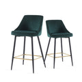 Green Velvet Swivel Bar Chair Bar Stool And Metal Modern High Bar Furniture Commercial Furniture Green Dining Room Modern Foam Velvet