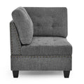 U Shape Modular Sectional Sofa,Diy Combination,Includes Four Single Chair And Two Corner,Grey Chenille Grey Chenille