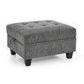 U Shape Modular Sectional Sofa,Diy Combination,Includes Four Single Chair And Two Corner,Grey Chenille Grey Chenille