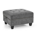 L Shape Modular Sectional Sofa,Diy Combination,Includes Three Single Chair And Three Corner ,Grey Chenille Grey Foam Chenille