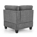 L Shape Modular Sectional Sofa,Diy Combination,Includes Three Single Chair ,Two Corner And Two Ottoman,Grey Chenille Grey Foam Chenille