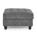 L Shape Modular Sectional Sofa,Diy Combination,Includes Three Single Chair And Three Corner ,Grey Chenille Grey Foam Chenille