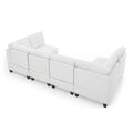 U Shape Modular Sectional Sofa,Diy Combination,Includes Four Single Chair And Two Corner,Ivory Chenille Ivory Chenille