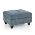 U Shape Modular Sectional Sofa,Diy Combination,Includes Two Single Chair ,Two Corner And Two Ottoman,Navy Chenille Navy Chenille