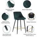 Green Velvet Swivel Bar Chair Bar Stool And Metal Modern High Bar Furniture Commercial Furniture Green Dining Room Modern Foam Velvet