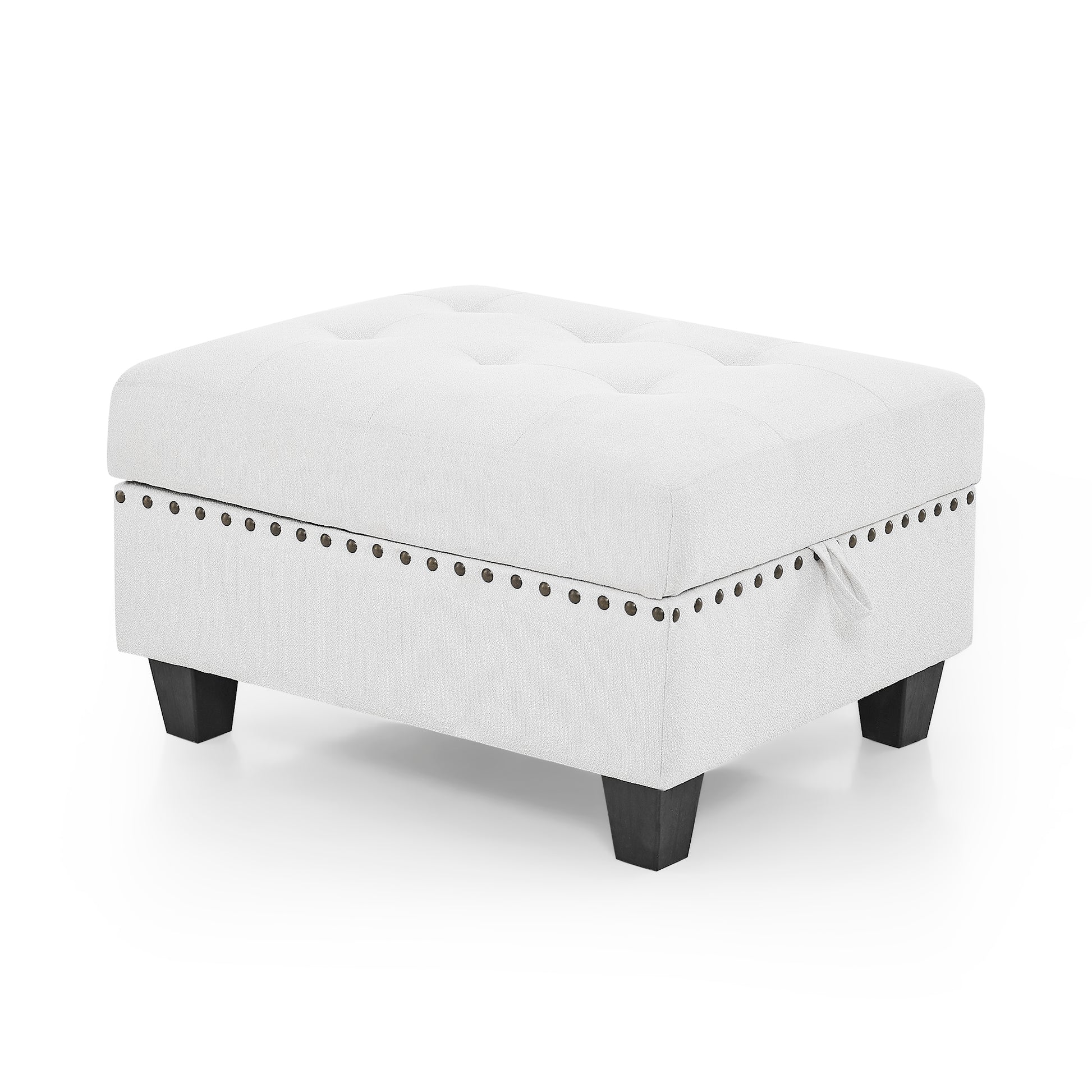 Ottoman For Modular Sectional,Ivory 25.5"X31.5"X19" Ivory Foam
